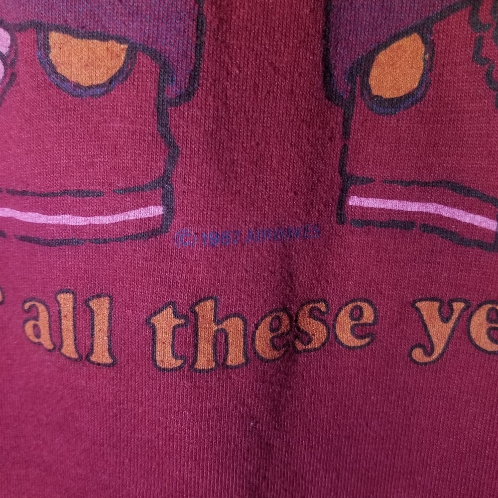 Vintage 1987 "Still cool after all these years" Funny Bunny Tee Size Large - Picture 3 of 6